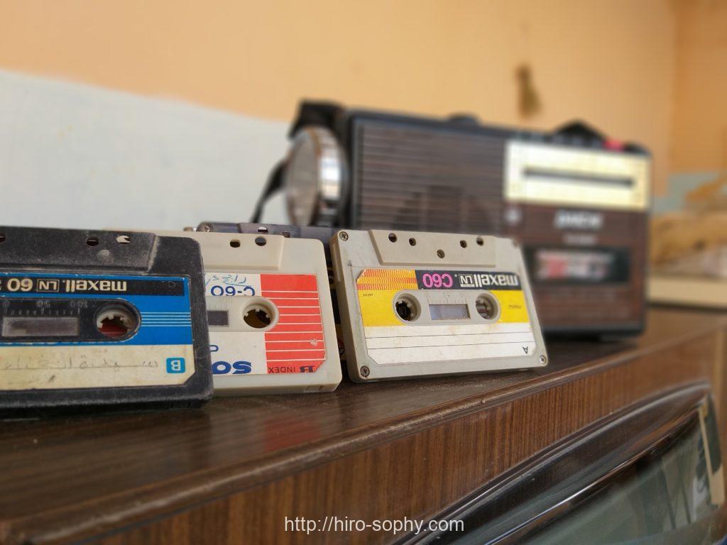 カセットテープとラジオ
